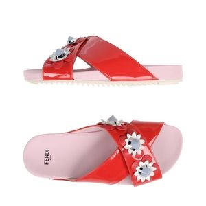 Fendi Red and Pink Sandals